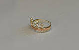 Кільце срібне з золотими пластинами Корона, фото 8