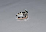 Кільце срібне з золотими пластинами Корона, фото 3