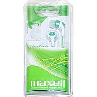 Наушники вакуумные Maxell color canalz-green №303443