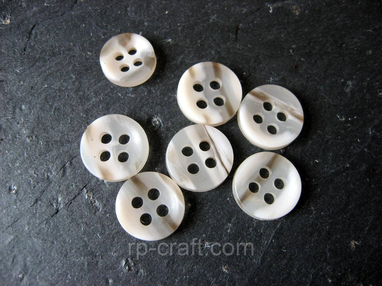 40.Набір пластикових ґудзиків, 7 штук, 9 і 10 мм, фото 1