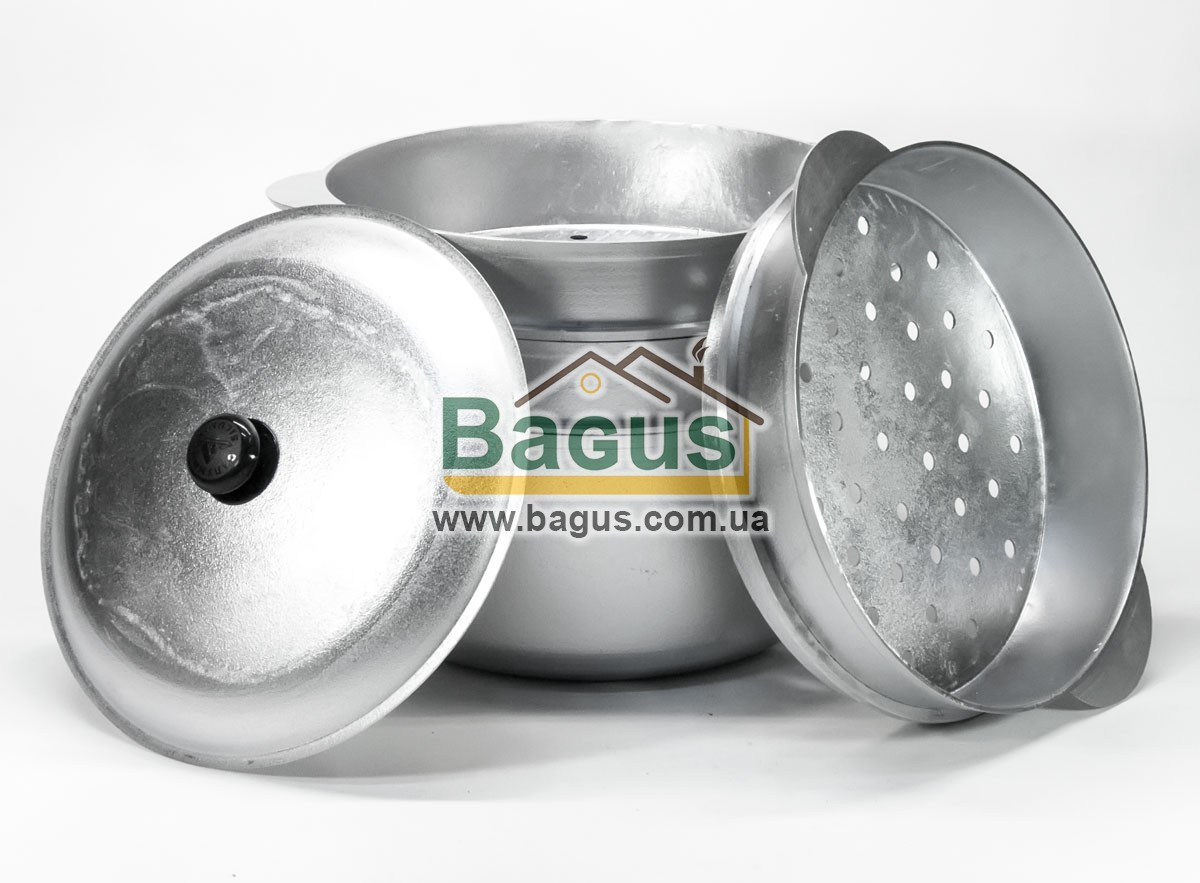 Мантоварка (мантышница) алюминиевая 8л с 3-мя сетками Силумин С-БМК08/3 ...