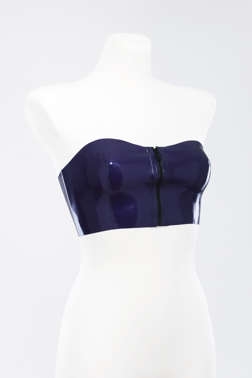 Латексний топ з блискавкою спереду Latex Top With Zipper