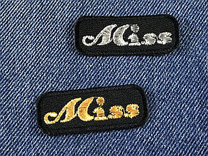 Нашивка Miss срібло 50х20 мм, фото 2