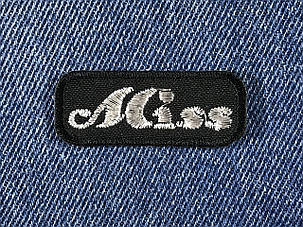 Нашивка Miss срібло 50х20 мм, фото 1