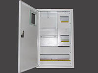 Накладной металлический распределительный шкаф на 24 автомата для трехфазного счетчика