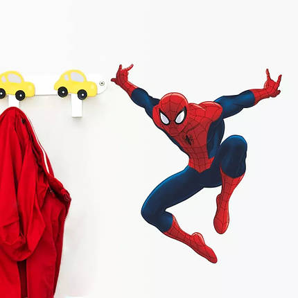 Наклейка на стіну, дитячі наклейки, стікери "Людина-павук Spider-Man" (лист 50*45см), фото 2