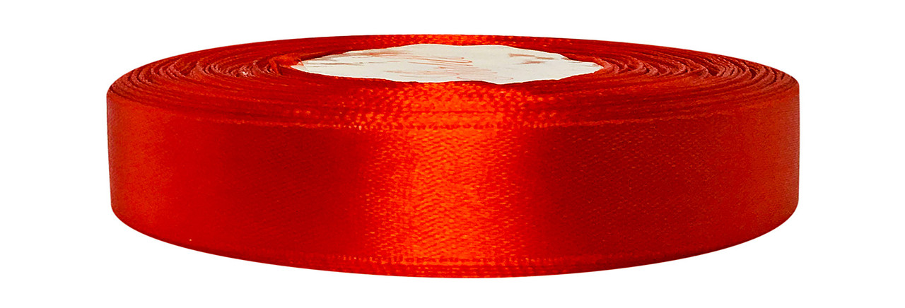 Атласна стрічка червона 2 см х 36 ярдів, фото 1