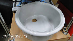 Врізна мийка кухонна керамічна діаметром 445 мм