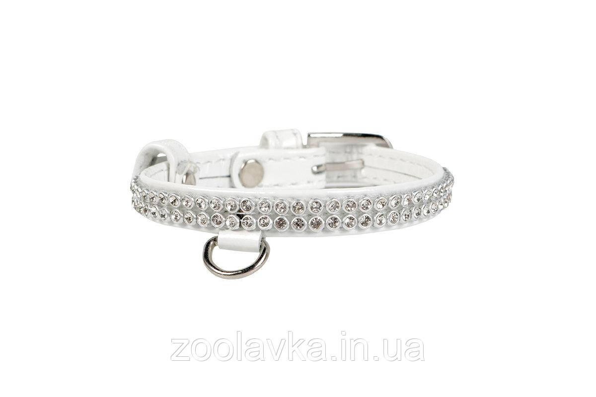 CoLLar Brilliance Нашийник «Полотно стрази» білий, довжина 18-21 см/9 мм