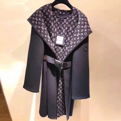Пальто женское шерстяное Louis Vuitton с капюшоном - фото 1 - id-p922708932