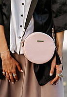 Женская круглая кожаная сумочка Tablet BlankNote BN-BAG-23-barbi, розовый