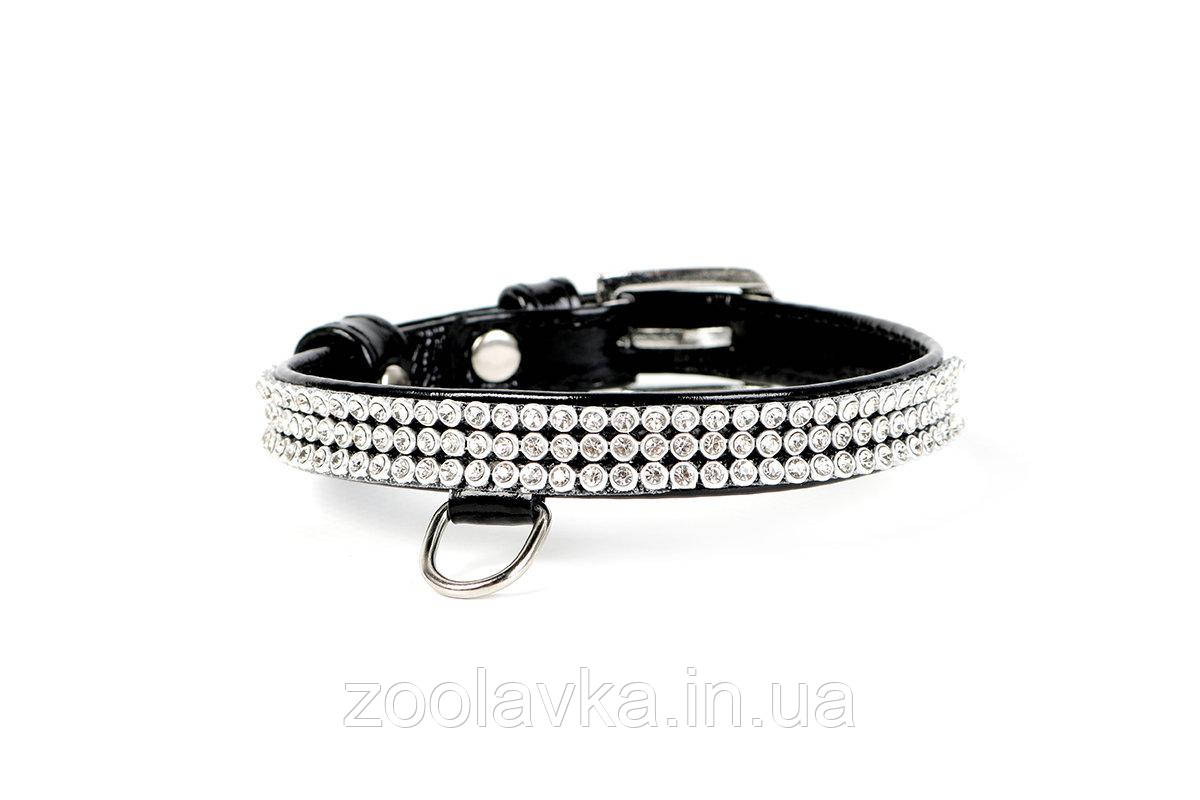 CoLLar BrillianceНашийник «Полотно стрази» чорний, довжина 21-29 см/ 12 мм
