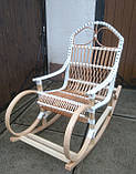 Качалка букова "Ротанг", біла з чорними вставками No2, фото 2