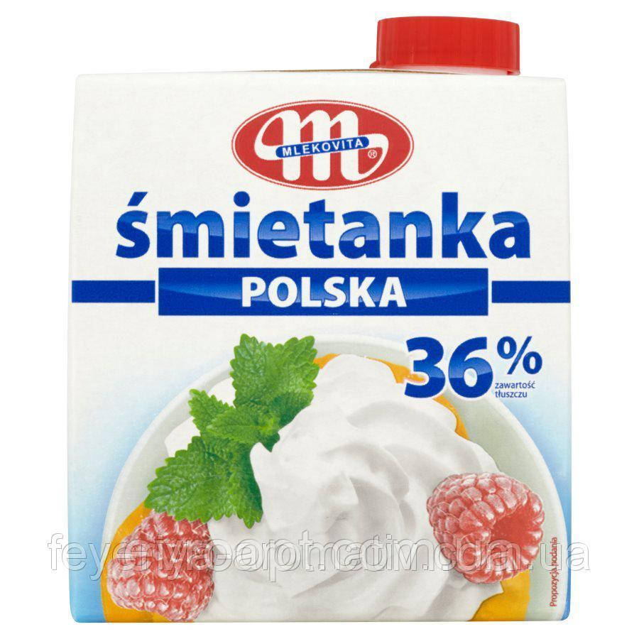 Вершки 36% Mlekovita Smietanka Polska, 500 мл, фото 1