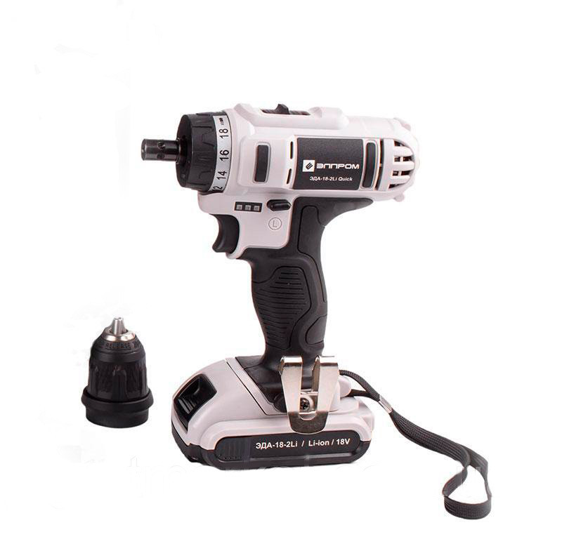 Акумуляторний шурупокрут Елпром ЕДА-18-2Li Quick, фото 1