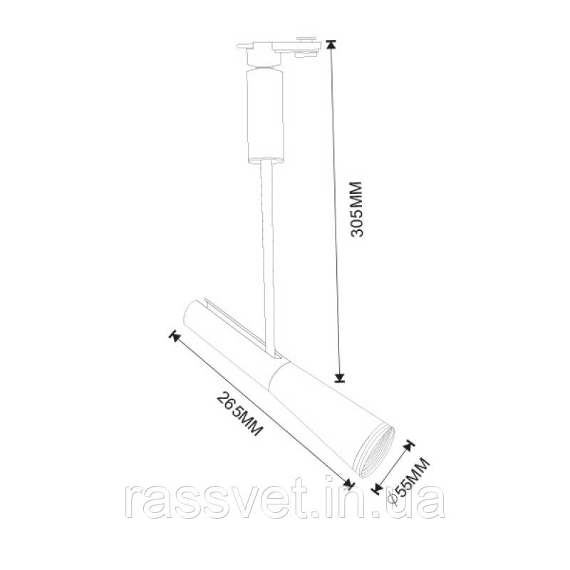 Светильник трековый "OSLO" 10W 4200K черный, серебряный, белый Черный - фото 4 - id-p922740506