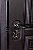 Триконтурні вхідні двері в квартиру сталь 2 мм. колір Венге/Білий матовий, фото 7
