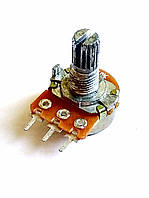 Переменный резистор (потенциометр) 50 кОм (WH148-B50K) моно L=15
