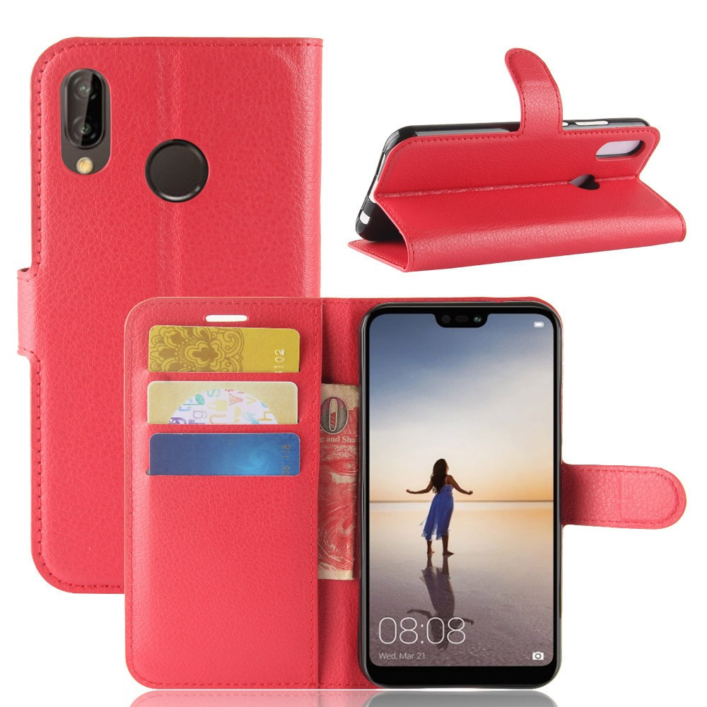 Чохол-книжка Litchie Wallet для Huawei P20 Lite Червоний