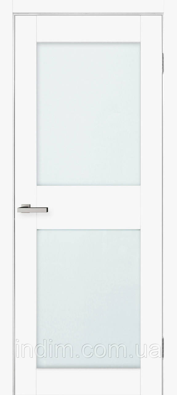 Двері міжкімнатні Cortex Gloss 04 white matt triplex молочний