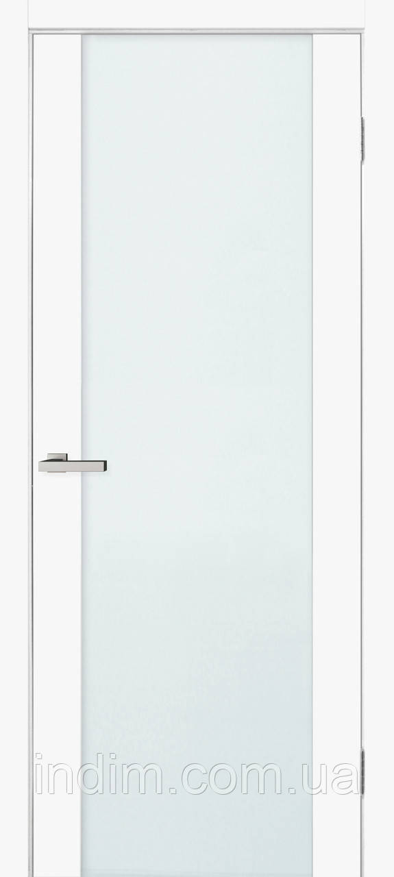 Двері міжкімнатні Cortex Gloss white matt triplex молочний