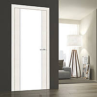 Двері міжкімнатні Cortex Gloss дуб bianco triplex молочний, фото 3