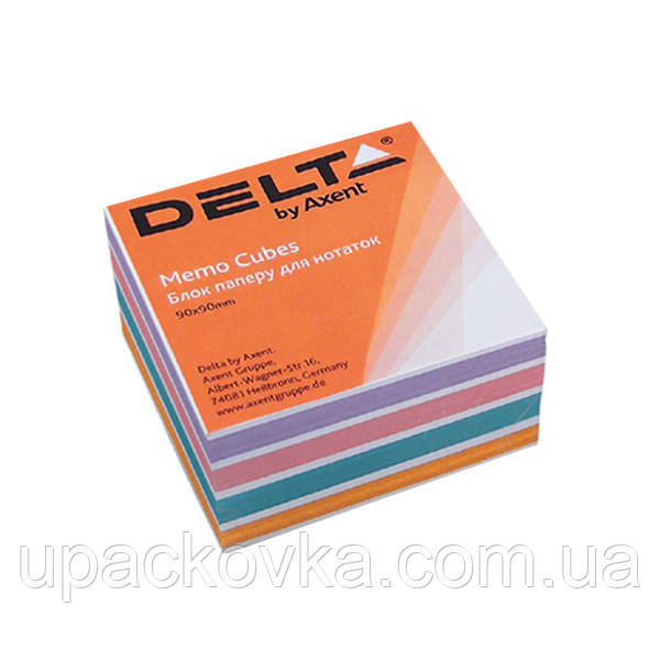 Папір для нотаток Delta Color D8024, 90х90х30 мм, проклеєний
