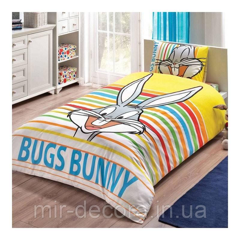 Постільна білизна Tac DISNEY Bugs Bunny Striped напівторна, фото 1