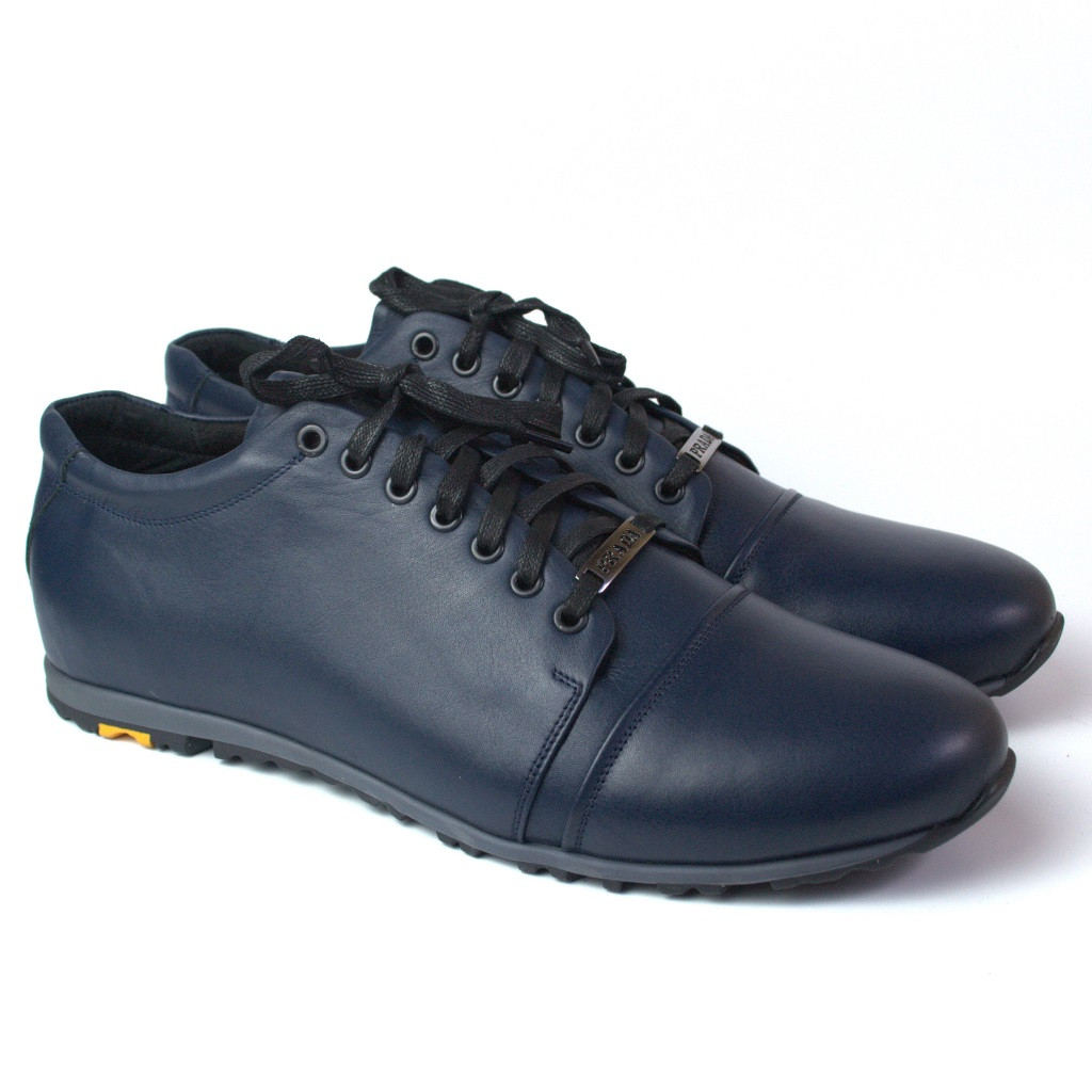 Кросівки шкіряні сині снікерси чоловіче взуття Rosso Avangard PRAD Blu Lether, фото 1