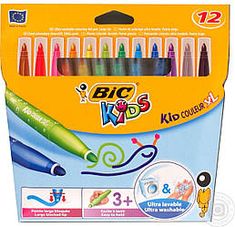 Фломастери кід кулер XL Bic (12 кольорів)