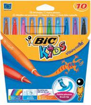 Фломастеры BIC Vis Aquarelle цветные, 10 шт/уп, фото 1