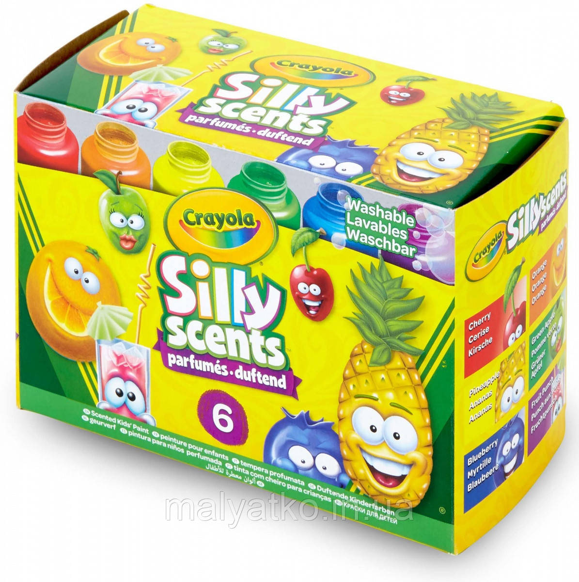 Ароматні фарби Крайола Crayola Silly Scents 6 кольорів