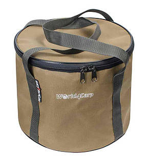 М'яке відро для підгодовування з кришкою World4Carp SOFT BUCKET Coyote 14 л