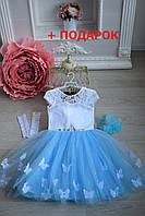 Праздничное платье для девочки  + ПОДАРОК (ПЕРЧАТКИ)4-7 лет № 20193