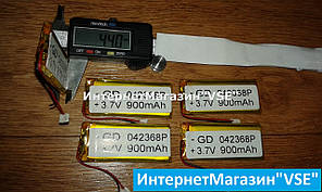 Акумулятор для блютуз гарнітур 41.51-20- 3.81 мм 600 mAh