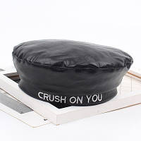 Жіночий бере з екошкіри Crush On You чорний