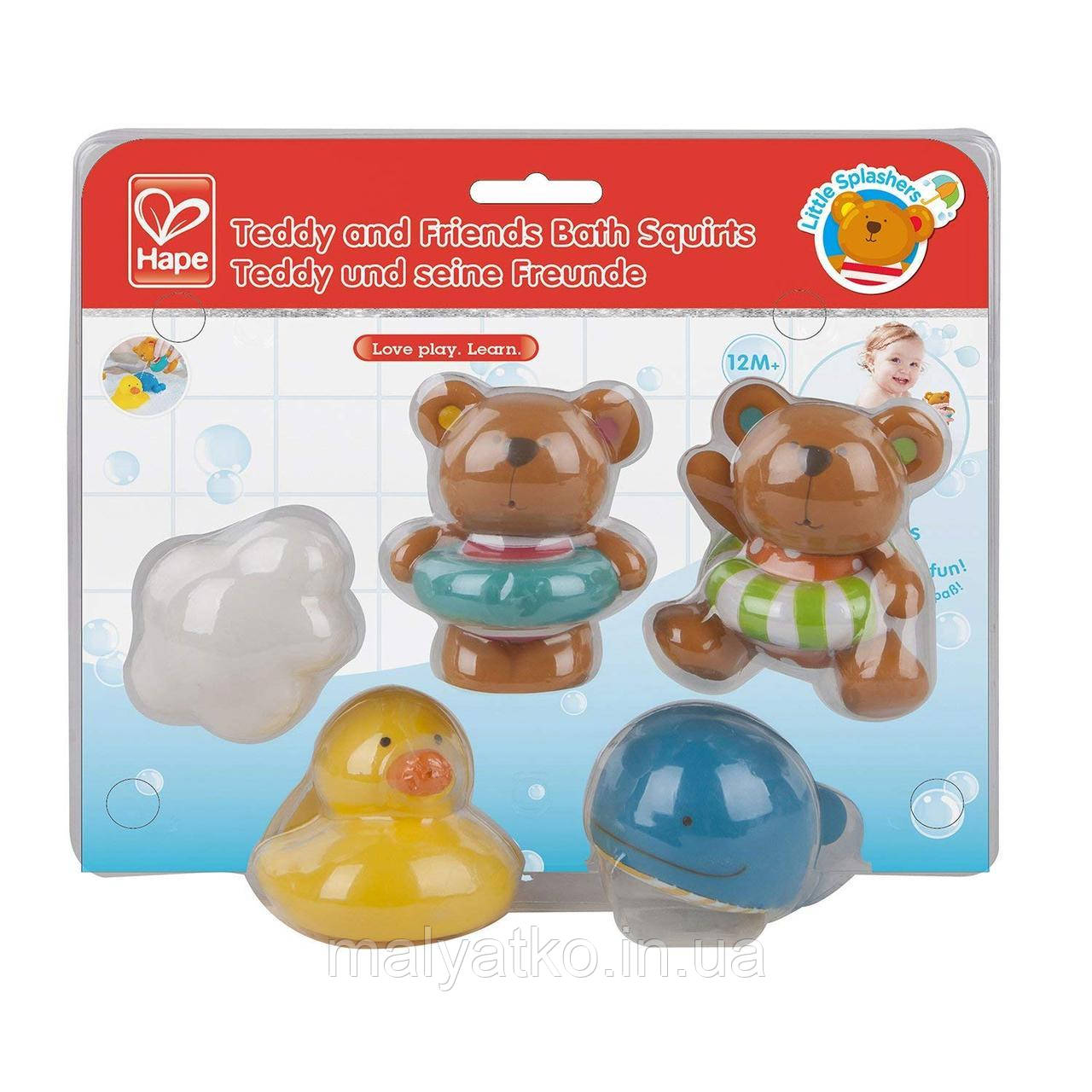 Іграшка для ванної кімнати Little Splashers Teddy and Friends Bath Squirts, фото 1