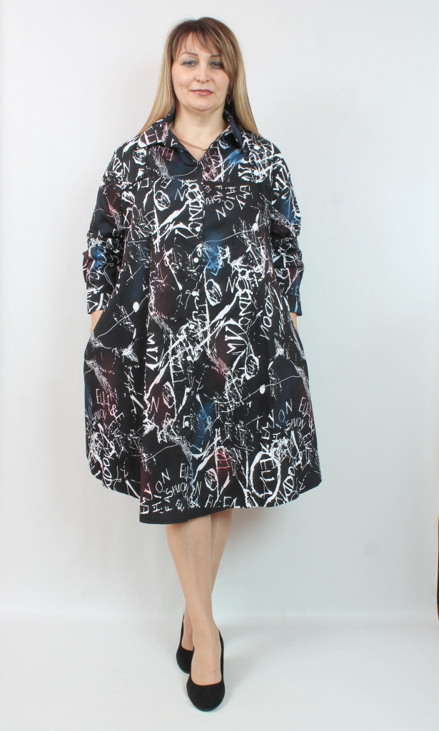 Жіноче турецьке плаття-сорочка, розміри 54-64