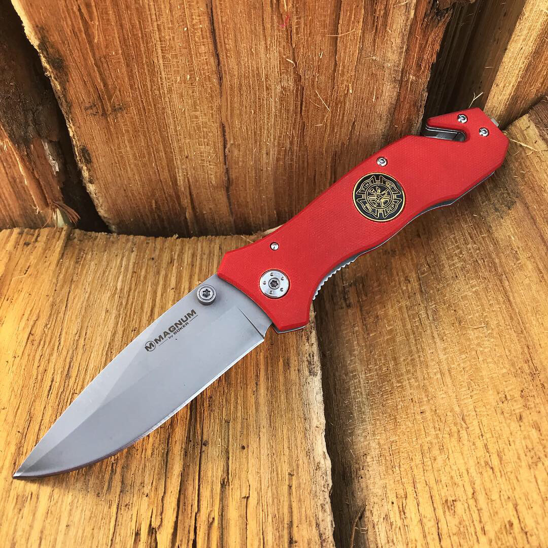 Ніж складаний рятувальний Boker Magnum Fire Brigade 01MB366 (440 Steel), фото 1