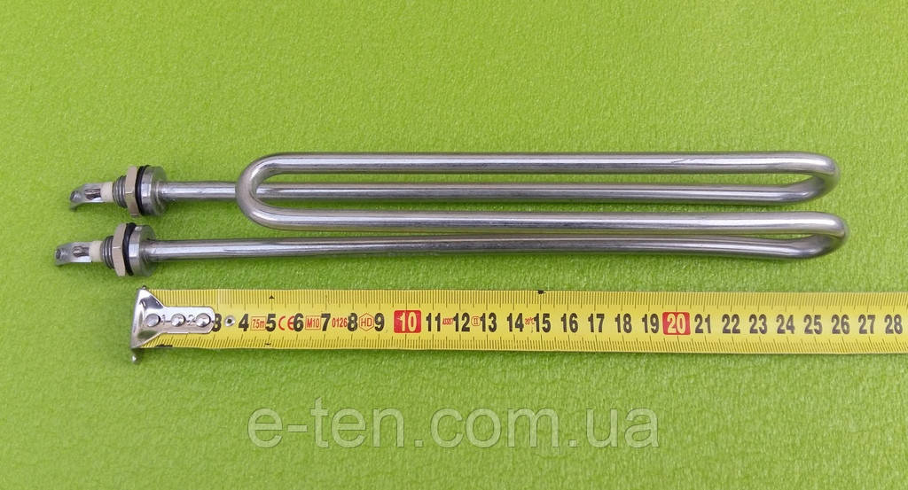 Тен водяний НЕРЖАВІЙКА / 2000W ("ЗАГНУТИЙ") / 220V / на нержавіючих штуцерах Ø14мм / L=270 мм (Balcik, Туреччина)