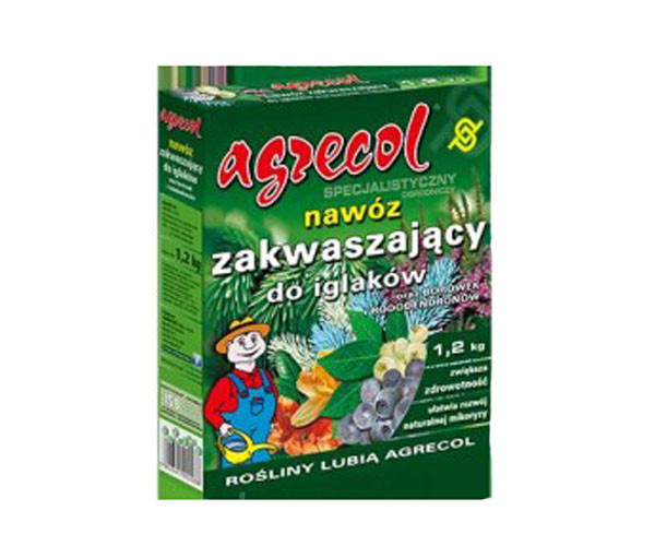 Добриво 1,2 кг для підкислення грунту хвойних рослин Agrecol