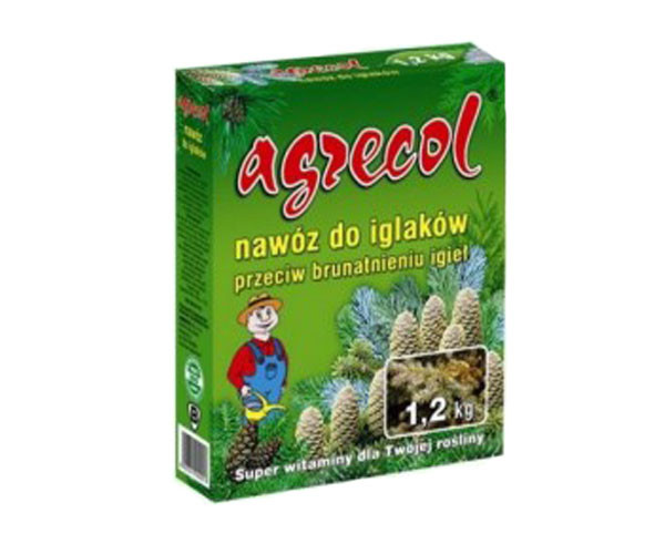 Добриво 1,2 кг для хвойних рослин від пожовтіння хвої Agrecol