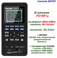 Hantek 2D72 портативный осциллограф 2 х 70МГц, +DMM, +AWG