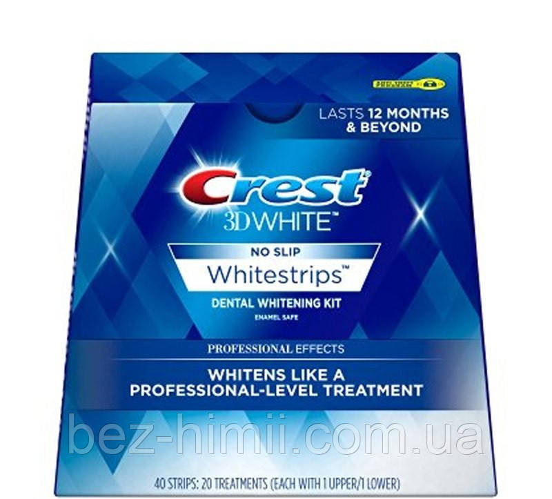 Профессиональное отбеливание Crest Professional Effects. 20 полосок на 10 дней. Половина упаковки - фото 1 - id-p923466940