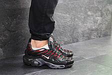 Кросівки чоловічі Nike air max TN, чорні з червоним, фото 2