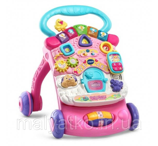 VTech Ходунки-штовхачі рожеві Stroll Discover Activity Walker pink, фото 1