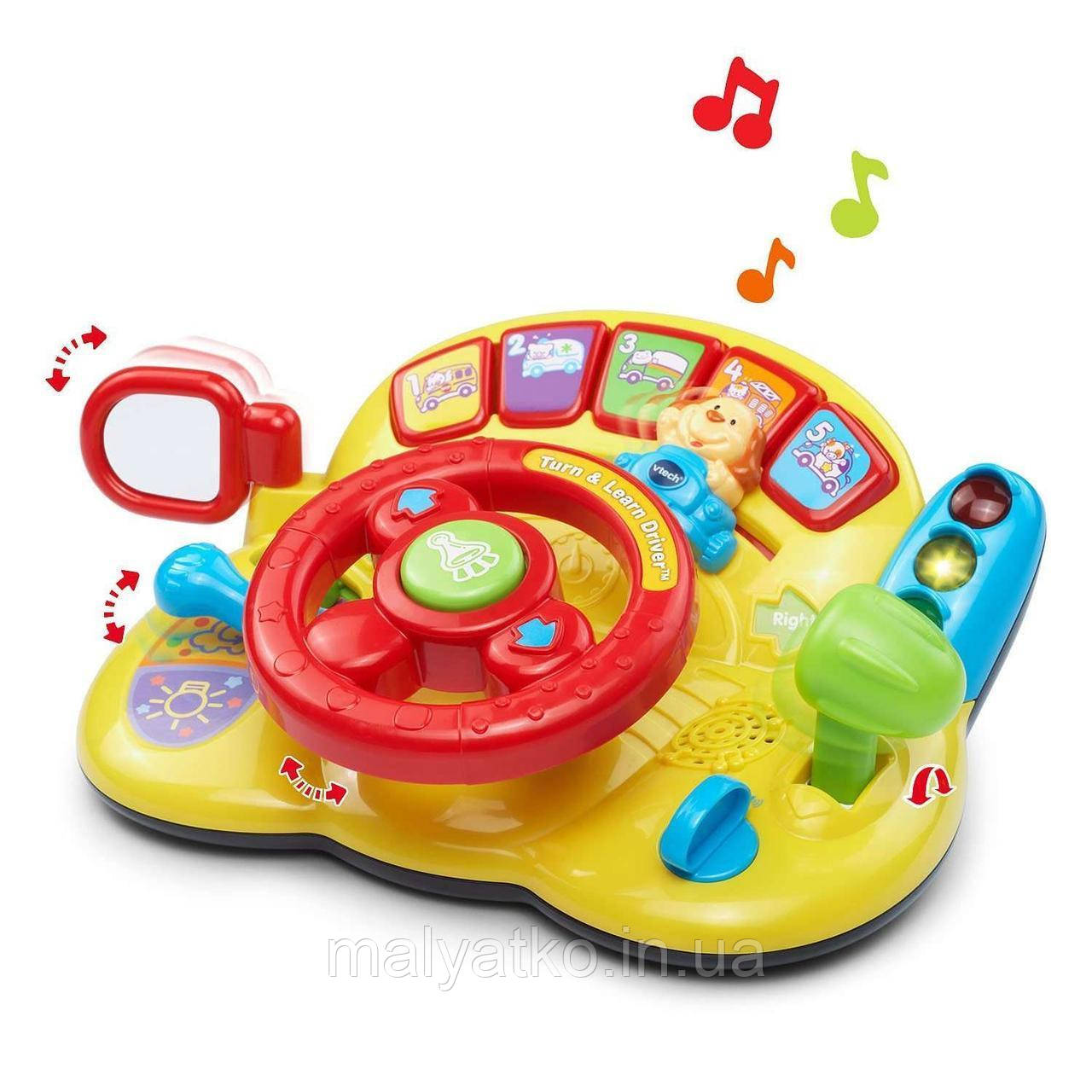 Музичний кермо VTech Turn and Learn Driver Повернись і вчися, фото 1