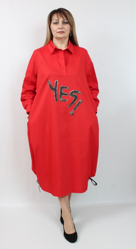 Турецьке червоне жіноче плаття, розміри 54-64