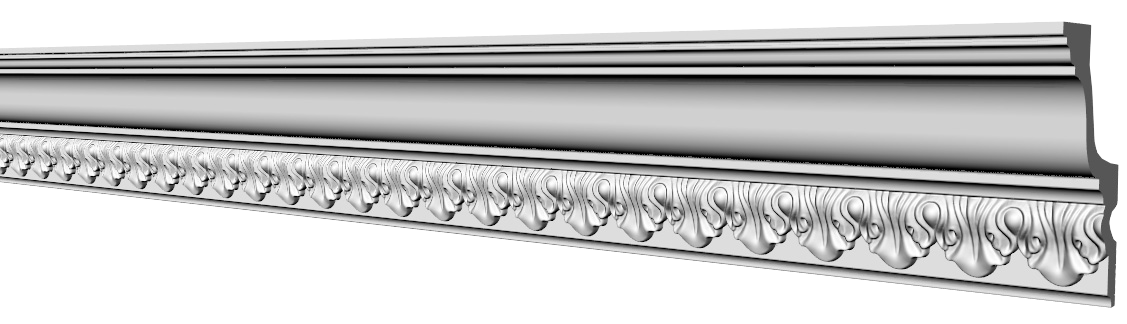 Стельовий плінтус Glanzepol GP41 (11,2х6,6)см, довжина 2м