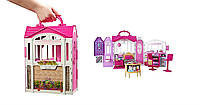 Переносной кукольный дом с мебелью для Барби Barbie Glam House Getaway